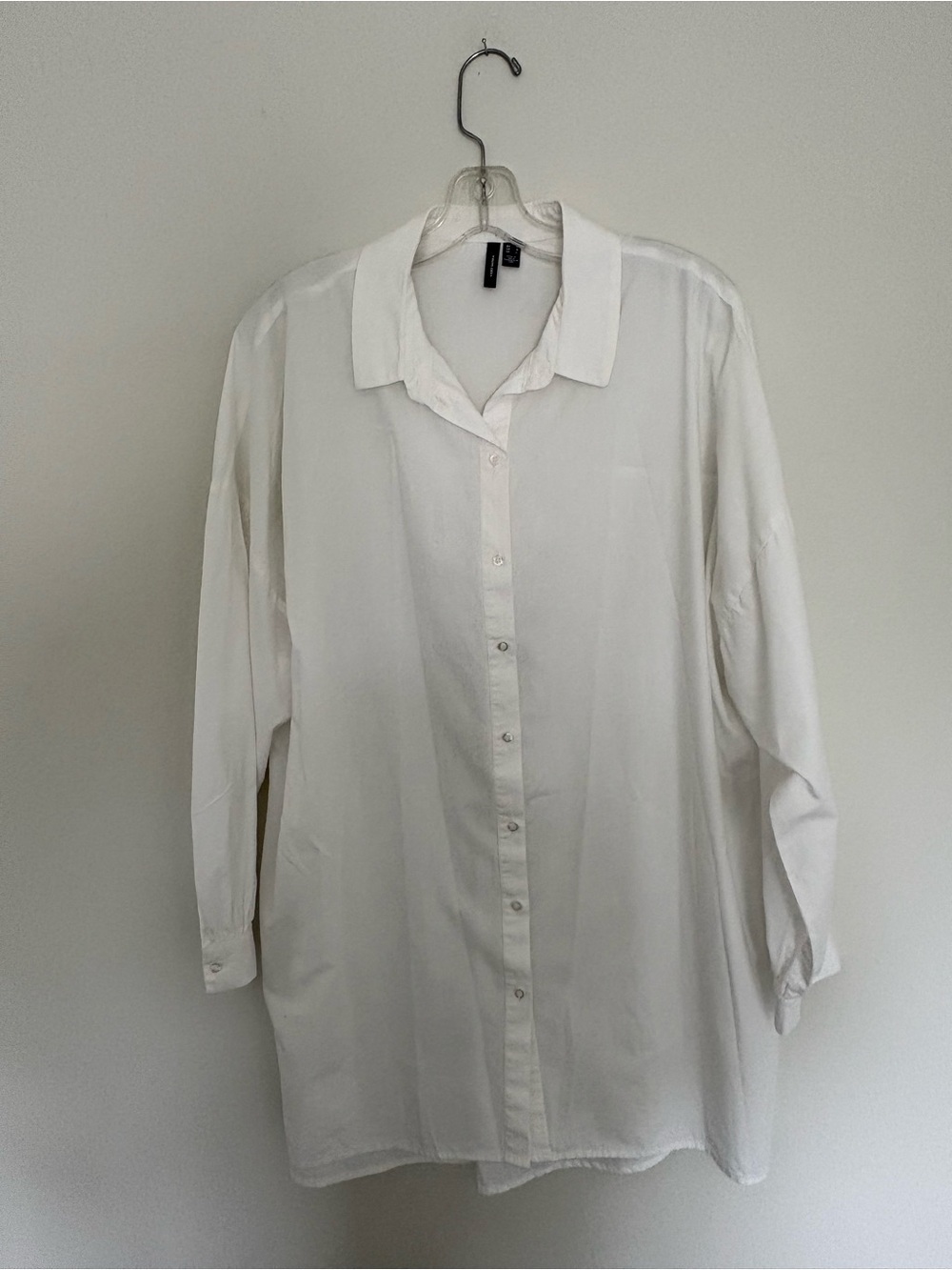 Vero Moda White Oversized Cotton Button-Down Shirt